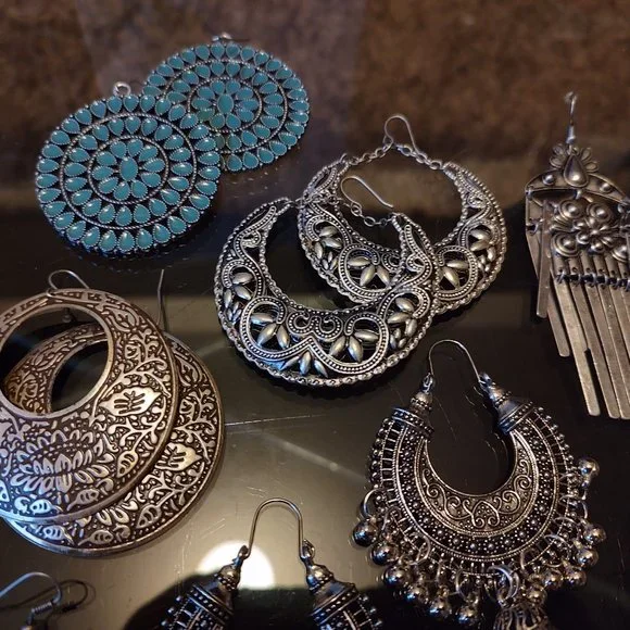 Tribal earrings:**7 pair lot** - Picture 3 of 6